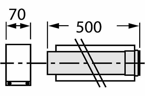 Vaillant Verlängerung Konzentrisch 0,5 M Für Fassadenverlegung Ø 80/125 PP - 303202 2 Vaillant Verlängerung Konzentrisch 0,5 M Für Fassadenverlegung Ø 80/125 PP - 303202 – Bild 2