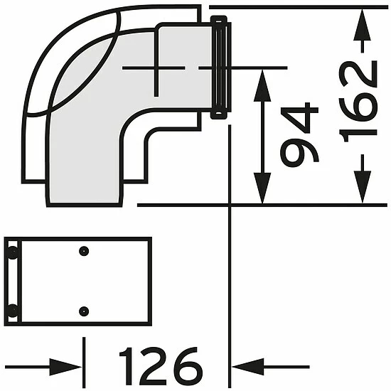 Vaillant Bogen 87° Mit Reinigungsöffnung Konzentrisch Ø 60/100 PP - 303916 2 Vaillant Bogen 87° Mit Reinigungsöffnung Konzentrisch Ø 60/100 PP - 303916 – Bild 2