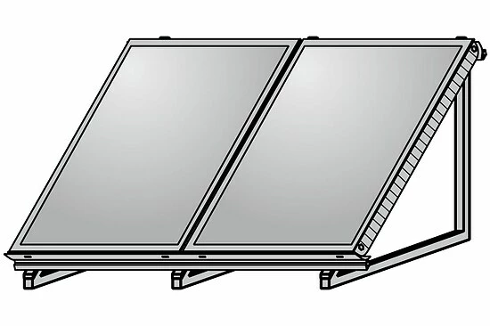 WOLF AluFlex-U Aufstellgerüste Hochkant Für 2 Kollektoren TopSon F3-1 / CFK-1 - 2484083 1 WOLF AluFlex-U Aufstellgerüste Hochkant Für 2 Kollektoren TopSon F3-1 / CFK-1 - 2484083