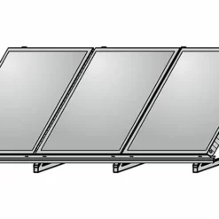 WOLF AluFlex-U Aufstellgerüste Hochkant Für 3 Kollektoren TopSon F3-1 / CFK-1 - 2484084