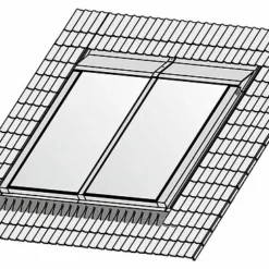WOLF Indach-Montage-Set - Falz-Ziegel - Für 2 Kollektoren TopSon F3-1 / CFK-1 - 2485043