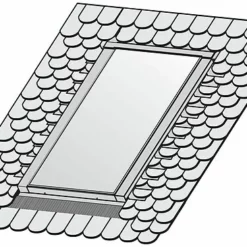 WOLF Indach-Montage-Set - Schiefer / Biber-Ziegel - Für 1 Kollektor TopSon F3-1 / CFK-1 - 2485123