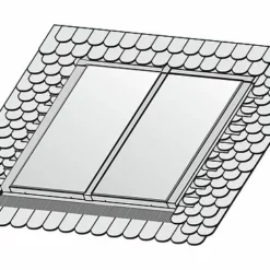 WOLF Indach-Montage-Set - Schiefer / Biber-Ziegel - Für 2 Kollektoren TopSon F3-1 / CFK-1 - 2485124