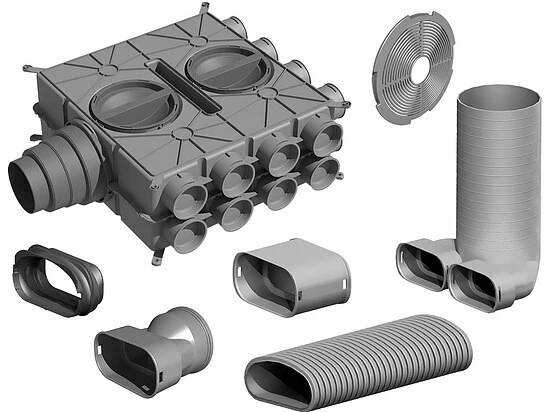 WOLF Zubehörpaket CWL Rohbau Flachkanal DN 50/100 Antistatisch/-bakteriell - 100 Meter 1 WOLF Zubehörpaket CWL Rohbau Flachkanal DN 50/100 Antistatisch/-bakteriell - 100 Meter