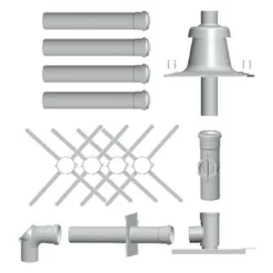 WOLF Paket B23 Für Abgasleitung In Schacht - DN 80 - In Kunststoff