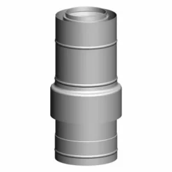 WOLF Zuluftstutzen Für LAS An Fassade - Edelstahl - DN 80/125 - Länge 1000 Mm - 2651663