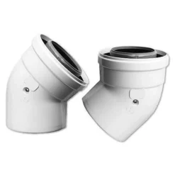 WOLF Bogen 45° Für Luft- / Abgasrohr Ø 60/100 Mm / Set = 2 Stück - 2651727