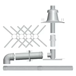 WOLF Paket C93x Für Abgasleitung Flexibel In Schacht - DN 80/125 - In Kunststoff