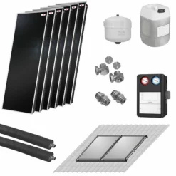 WOLF Solaranlage Mit 6 Stk. TopSon F3-1 Kollektoren, SM1-2 Regelung Und Zubehör Zur Solaren Nachrüstung - 7700965W15