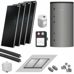 WOLF Solaranlage Mit 4 Stk. TopSon F3-1 Kollektoren, SM2-2 Regelung Und Pufferspeicher BSH-500 - 7700965W33