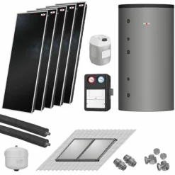 WOLF Solaranlage Mit 5 Stk. TopSon F3-1 Kollektoren, SM2-2 Regelung Und Pufferspeicher BSH-800 - 7700965W34