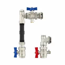 Anschluss-Set Für Wärmezähler Mit 3/4 Zoll-Gewinde - 110 Mm - Winkelform