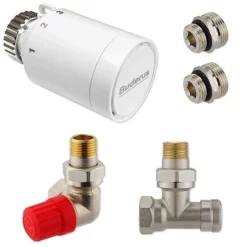 Anschluss-Set Für Vertikal- & Badheizkörper - Winkel-Eck, Thermostatventil Zur Seite, Links