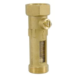 Durchflussmengenbegrenzer Für Heizung Und Solar - 1'' AG X 1'' IG Mit Überwurfmutter Flachdichtend - Anzeige 2 Bis 12 L/min - Max