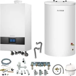 Buderus GB172i.2 Logaplus Gas-Brennwert Paket W22 Mit Regelung BC400 Und Warmwasserspeicher S120 - 20 KW - 7739621310