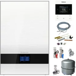 Buderus GB192i.2 Logaplus Gas-Brennwert Paket W50S Weiß Mit Regelung BC400 Und Fernbedienung RC220 - 25 KW - 7739621208