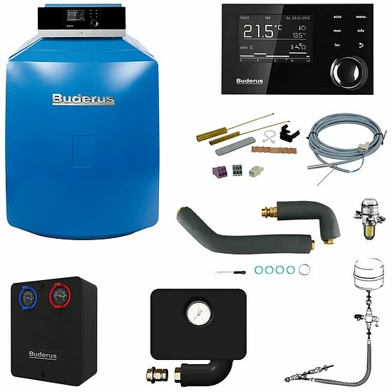 Buderus GB125 Logaplus Öl-Brennwert Heizungspaket K33S Mit Regelung RC310, 22 KW 1 Buderus GB125 Logaplus Öl-Brennwert Heizungspaket K33S Mit Regelung RC310, 22 KW