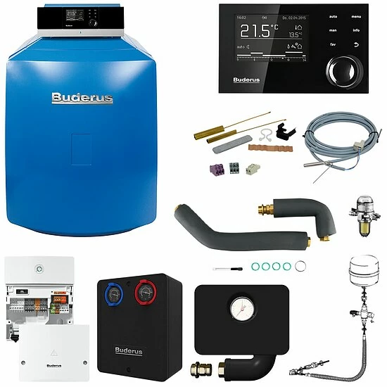 Buderus GB125 Logaplus Öl-Brennwert Heizungspaket K33S Mit Regelung RC310 Und Mischermodul, 30 KW 1 Buderus GB125 Logaplus Öl-Brennwert Heizungspaket K33S Mit Regelung RC310 Und Mischermodul, 30 KW