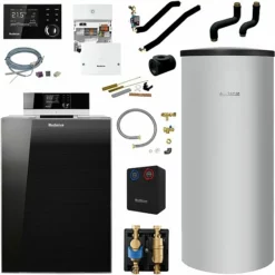 Buderus KB195i Logaplus Öl-Brennwert Heizungspaket K80 Mit Regelung RC310, Mischermodul Und Warmwasserspeicher SU 160, 25 KW