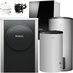 Buderus WLW196i.2-4 AR E S+ Logaplus Wärmepumpen-Paket WLW E3 Mit Warmwasserspeicher SH290 RS-B + Pufferspeicher P120.5 S-B - 7739618646