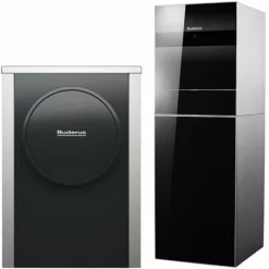 Buderus Luft-Wasser-Wärmepumpe Logatherm WLW196i.2-6 AR T190 S+ Silent Plus Mit Integriertem Warmwasserspeicher 190l, Schwarz - 7739618627