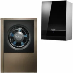 Buderus Luft-Wasser-Wärmepumpe Logatherm WLW196i-11 AR E Mit Integriertem Heizstab, Schwarz - 7739610219