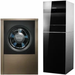 Buderus Luft-Wasser-Wärmepumpe Logatherm WLW196i-14 AR T190 Mit Integriertem Warmwasserspeicher 190l, Schwarz - 7739610228