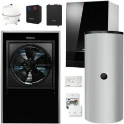 Buderus WLW196i-6 IR E Logaplus Wärmepumpen-Paket Mit Pufferspeicher PRZ500.6 ES-B, Frischwasserstation + Regelung SC300 Für Mischkreis - 7739612647