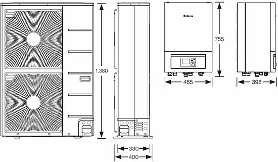 Buderus WPLS13.2 RE Logaplus Split Wärmepumpen-Paket WPLS.2-4 S Mit Bedieneinheit RC100H Für Heizkreis - 7739606575 6 Buderus WPLS13.2 RE Logaplus Split Wärmepumpen-Paket WPLS.2-4 S Mit Bedieneinheit RC100H Für Heizkreis - 7739606575 – Bild 6