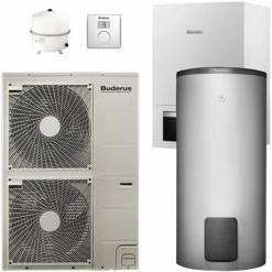 Buderus WPLS13.2 RE Logaplus Split Wärmepumpen-Paket WPLS.2-3 Mit Warmwasserspeicher SH400 RS-B + Bedieneinheit RC100H Für Heizkreis - 7739613037