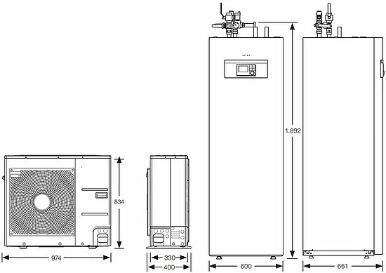 Buderus WPLS8.2 RT Logaplus Split Wärmepumpen-Paket WPLS.2-8 Mit Pufferspeicher P120/5 W Für Heizkreis - 7739613200 8 Buderus WPLS8.2 RT Logaplus Split Wärmepumpen-Paket WPLS.2-8 Mit Pufferspeicher P120/5 W Für Heizkreis - 7739613200 – Bild 8