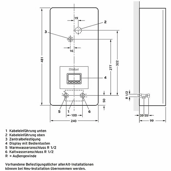 Vaillant Elektro-Durchlauferhitzer ElectronicVED E 24/8-E Exclusive - 0010023748 3 Vaillant Elektro-Durchlauferhitzer ElectronicVED E 24/8-E Exclusive - 0010023748 – Bild 3