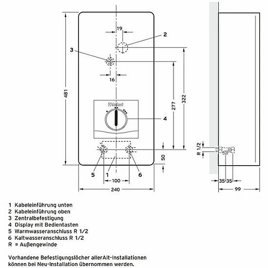 Vaillant Elektro-Durchlauferhitzer ElectronicVED E 18/8 B Pro - 0010023793 3 Vaillant Elektro-Durchlauferhitzer ElectronicVED E 18/8 B Pro - 0010023793 – Bild 3