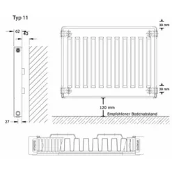 Buderus Logatrend C-Profil Kompakt-Heizkörper H 900 Mm L 600 Mm Typ 11 - 688/438 Watt -Wolf Verkaufsgeschäft heizkoerper c profil 11 01 4 12