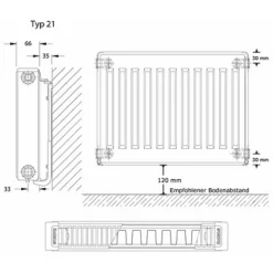 Buderus Logatrend C-Profil Kompakt-Heizkörper H 600 Mm L 1000 Mm Typ 21 - 1050/666 Watt -Wolf Verkaufsgeschäft heizkoerper c profil 21 01 4 26