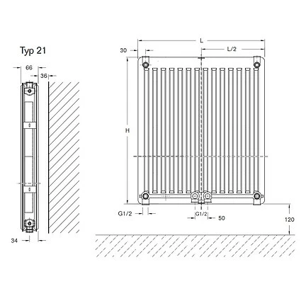 Buderus Logatrend CV-Profil Vertikal-Heizkörper H 1.600 Mm L 600 Mm Typ 21 - 1411/891 Watt 7 Buderus Logatrend CV-Profil Vertikal-Heizkörper H 1.600 Mm L 600 Mm Typ 21 - 1411/891 Watt – Bild 7