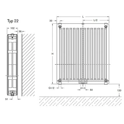 Buderus Logatrend CV-Profil Vertikal-Heizkörper H 1.800 Mm L 700 Mm Typ 22 - 2155/1343 Watt 7 Buderus Logatrend CV-Profil Vertikal-Heizkörper H 1.800 Mm L 700 Mm Typ 22 - 2155/1343 Watt – Bild 7