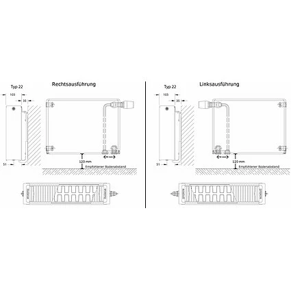 Ventil-Heizkörper Buderus Logatrend VC-Plan H 500 Mm L 1200 Mm Typ 22 - 1380/879 Watt - Rechtsanschluss 7 Ventil-Heizkörper Buderus Logatrend VC-Plan H 500 Mm L 1200 Mm Typ 22 - 1380/879 Watt - Rechtsanschluss – Bild 7