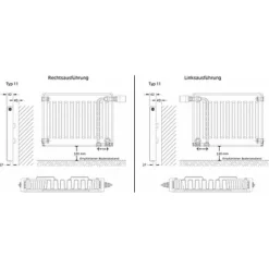 Buderus Logatrend VC-Profil Ventil-Heizkörper H 500 Mm L 600 Mm Typ 11 - 416/267 Watt - Rechtsanschluss -Wolf Verkaufsgeschäft heizkoerper vc profil 11 01 6 10