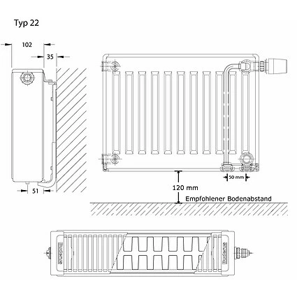 Buderus Logatrend VC-Profil Ventil-Heizkörper H 500 Mm L 800 Mm Typ 22 - 940/597 Watt 7 Buderus Logatrend VC-Profil Ventil-Heizkörper H 500 Mm L 800 Mm Typ 22 - 940/597 Watt – Bild 7