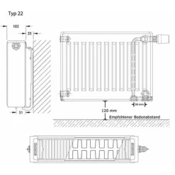 Buderus Logatrend VC-Profil Ventil-Heizkörper H 500 Mm L 1200 Mm Typ 22 - 1410/895 Watt 13 Buderus Logatrend VC-Profil Ventil-Heizkörper H 500 Mm L 1200 Mm Typ 22 - 1410/895 Watt -Wolf Verkaufsgeschäft heizkoerper vc profil 22 01 6 34