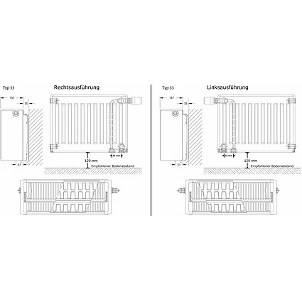 Buderus Logatrend VC-Profil Ventil-Heizkörper H 400 Mm L 1400 Mm Typ 33 - 1999/1273 Watt - Rechtsanschluss 7 Buderus Logatrend VC-Profil Ventil-Heizkörper H 400 Mm L 1400 Mm Typ 33 - 1999/1273 Watt - Rechtsanschluss – Bild 7