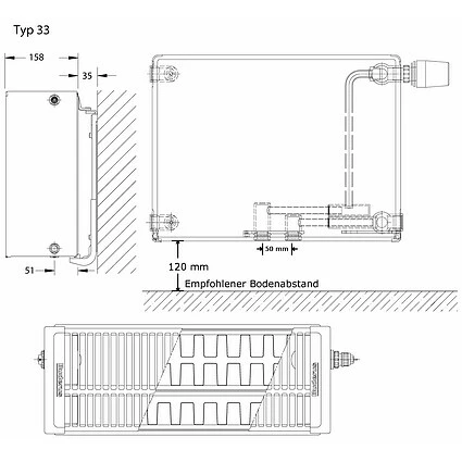 Buderus Ventil-Heizkörper Logatrend VCM-Plan H 600 L 2000 Typ 33 - 3826/2428 Watt 6 Buderus Ventil-Heizkörper Logatrend VCM-Plan H 600 L 2000 Typ 33 - 3826/2428 Watt – Bild 6