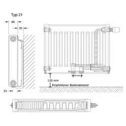 Buderus Ventil-Heizkörper Logatrend VCM-Profil H 600 L 1600 Typ 21 - 1680/1066 Watt -Wolf Verkaufsgeschäft heizkoerper vcm profil 21 01 5 25