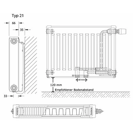 Buderus Ventil-Heizkörper Logatrend VCM-Profil H 300 L 1600 Typ 21 - 996/641 Watt 6 Buderus Ventil-Heizkörper Logatrend VCM-Profil H 300 L 1600 Typ 21 - 996/641 Watt – Bild 6
