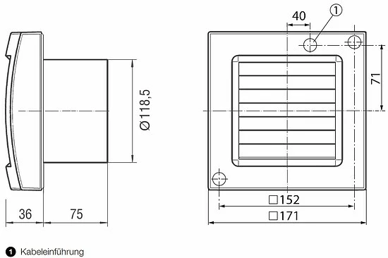 MAICO Kleinraumventilator ECA 120 KF Mit Lichtsteuerung, Weiß - 0084.0011 2 MAICO Kleinraumventilator ECA 120 KF Mit Lichtsteuerung, Weiß - 0084.0011 – Bild 2