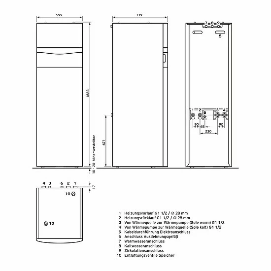 Vaillant Wärmepumpenpaket 4.418 FlexoCOMPACT Exclusive VWF 118/4 Mit VWL 11/4 SA Und Regelung SensoCOMFORT VRC 720/2 - 0010030767 9 Vaillant Wärmepumpenpaket 4.418 FlexoCOMPACT Exclusive VWF 118/4 Mit VWL 11/4 SA Und Regelung SensoCOMFORT VRC 720/2 - 0010030767 – Bild 9