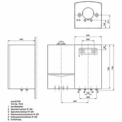 Vaillant Warmwasser-Schichtladespeicher ActoSTOR VIH QL 75 B Linksmontage - Wandhängend - 0020228376 -Wolf Verkaufsgeschäft vaillant warmwasserspeicher actoSTOR vih ql 2 1