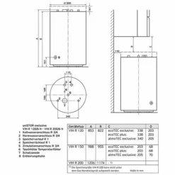 Vaillant Warmwasserspeicher UniSTOR Exclusive VIH R 200/6 H - Bodenstehend - 0010015930 -Wolf Verkaufsgeschäft vaillant warmwasserspeicher uniSTOR exclusive 2 5