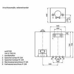 Vaillant Warmwasserspeicher UniSTOR VIH Q 75/2 B - Wandhängend - 0010025313 -Wolf Verkaufsgeschäft vaillant warmwasserspeicher uniSTOR vih q2 2